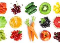 Fototapeta pltno 240 x 174, 163811101 - Fruits and vegetables - Ovoce a zelenina