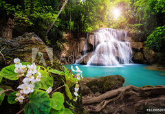 Fototapeta pltno 174 x 120, 163905997 - Waterfall in Thailand, called Huay or Huai mae khamin in Kanchanaburi Provience