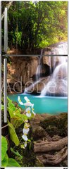 Samolepka na lednici flie 80 x 200, 163905997 - Waterfall in Thailand, called Huay or Huai mae khamin in Kanchanaburi Provience
