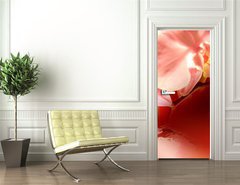 Samolepka na dvee flie 90 x 220  Orchid red background, 90 x 220 cm