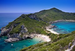 Samolepka flie 145 x 100, 16612421 - Green and blue beaches