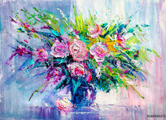 Fototapeta papr 160 x 116, 166550171 - Oil painting flowers