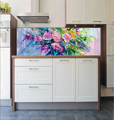 Fototapeta do kuchyn flie 180 x 60, 166550171 - Oil painting flowers