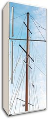 Samolepka na lednici flie 80 x 200, 166856176 - Masts of sailboat and blue sky - Story plachetnice a modr oblohy