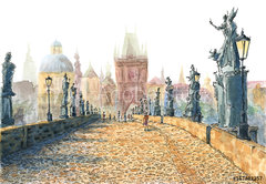 Fototapeta pltno 174 x 120, 167381357 - Charles Bridge (Prague, Czech Republic)