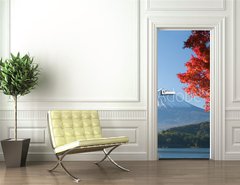 Samolepka na dvee flie 90 x 220  mount fuji in fall vii, 90 x 220 cm