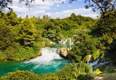 Fototapeta vliesov 145 x 100, 16813019 - Waterfall KRKA in Croatia