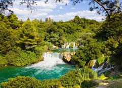 Samolepka flie 200 x 144  Waterfall KRKA in Croatia, 200 x 144 cm