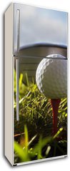 Samolepka na lednici fólie 80 x 200, 16911245 - Golf club and ball in grass - Golfový klub a míč v trávě