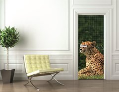 Samolepka na dvee flie 90 x 220, 170169632 - Cheetah/This is wild african cheetah in ZOO.