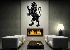 Samolepka na ze 170 x 100 cm vzor n46749268 - lion silhouette winner on white background