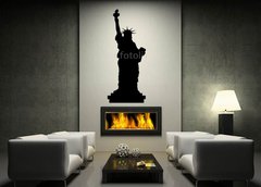 Samolepka na ze 170 x 100 cm vzor n51887015 - Statue Of Liberty Vector Black Shadows Silhouette