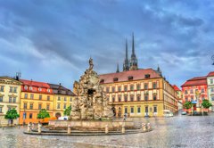 Samolepka flie 145 x 100, 171778400 - Parnas Fountain on Zerny trh square in the old town of Brno, Czech Republic