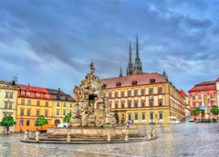 Samolepka flie 200 x 144, 171778400 - Parnas Fountain on Zerny trh square in the old town of Brno, Czech Republic