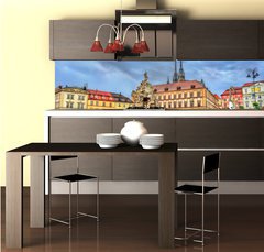 Fototapeta do kuchyn flie 260 x 60, 171778400 - Parnas Fountain on Zerny trh square in the old town of Brno, Czech Republic