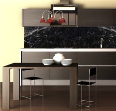 Fototapeta do kuchyn flie 260 x 60, 172631790 - panorama texture black marble background