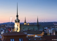 Samolepka flie 100 x 73, 172816175 - Old town of Brno as seen from the town hall tower. - Star msto Brno z pohledu radnin ve.