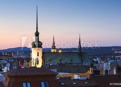 Samolepka flie 200 x 144, 172816175 - Old town of Brno as seen from the town hall tower.