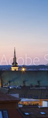 Samolepka na dvee flie 90 x 220, 172816175 - Old town of Brno as seen from the town hall tower.