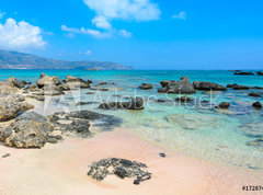 Samolepka flie 270 x 200, 172874884 - Paradise beach with turquoise water, in Elafonisi, Crete, Greece