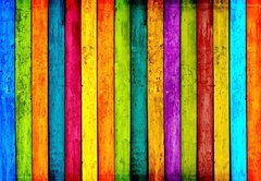 Samolepka flie 145 x 100, 17494460 - Colorful Wood Planks Background - Barevn devn prkna pozad