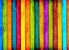Fototapeta papír 160 x 116, 17494460 - Colorful Wood Planks Background - Barevné dřevěné prkna pozadí