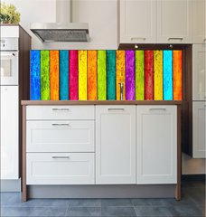 Fototapeta do kuchyn flie 180 x 60  Colorful Wood Planks Background, 180 x 60 cm