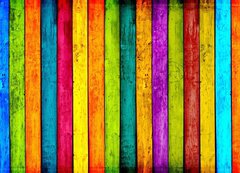 Fototapeta vliesov 200 x 144, 17494460 - Colorful Wood Planks Background