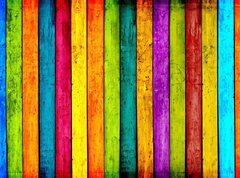 Samolepka flie 270 x 200  Colorful Wood Planks Background, 270 x 200 cm