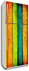 Samolepka na lednici flie 80 x 200, 17494460 - Colorful Wood Planks Background - Barevn devn prkna pozad