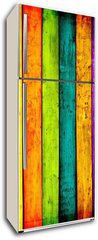 Samolepka na lednici flie 80 x 200  Colorful Wood Planks Background, 80 x 200 cm