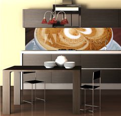 Fototapeta do kuchyn flie 260 x 60, 17603905 - Cappuccino mit Herz