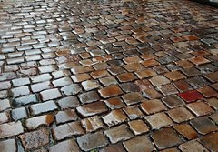 Fototapeta papr 184 x 128, 176627639 - Wet Stone Pavement