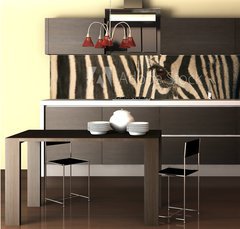 Fototapeta do kuchyně fólie 260 x 60, 17807790 - Zebra