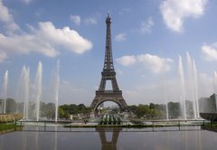 Samolepka flie 145 x 100  The Eiffel tower from Trocadero in Paris, 145 x 100 cm
