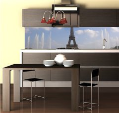 Fototapeta do kuchyn flie 260 x 60  The Eiffel tower from Trocadero in Paris, 260 x 60 cm