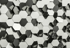 Samolepka flie 145 x 100, 179876377 - hexagon geometric background