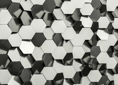 Samolepka flie 200 x 144, 179876377 - hexagon geometric background