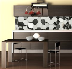 Fototapeta do kuchyn flie 260 x 60, 179876377 - hexagon geometric background