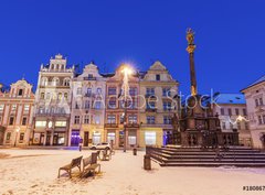 Fototapeta papr 360 x 266, 180867299 - Plaque Pillar on Republic Square in Pilsen - Plakety na nmst Republiky v Plzni