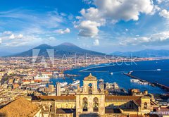 Fototapeta174 x 120  Napoli and mount Vesuvius in Italy, 174 x 120 cm