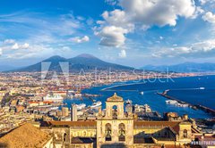 Fototapeta pltno 174 x 120, 181078879 - Napoli  and mount Vesuvius in  Italy