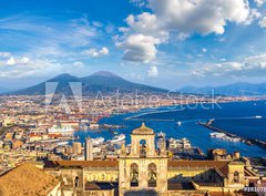 Fototapeta330 x 244  Napoli and mount Vesuvius in Italy, 330 x 244 cm