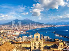 Fototapeta pltno 330 x 244, 181078879 - Napoli  and mount Vesuvius in  Italy