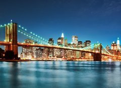 Samolepka flie 100 x 73  Brooklyn bridge at night, 100 x 73 cm
