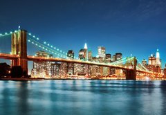 Fototapeta174 x 120  Brooklyn bridge at night, 174 x 120 cm