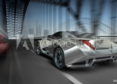 Fototapeta pltno 160 x 116, 18252967 - Car on bridge - Auto na most