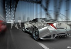 Fototapeta174 x 120  Car on bridge, 174 x 120 cm