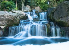 Samolepka flie 100 x 73, 18259137 - Oriental waterfall landscape - Orientln vodopd krajiny