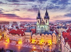 Fototapeta papír 360 x 266, 182987757 - Church of our lady before tyn on Old Town Square Prague Czech - Kostel Panny Marie před tynem na Staroměstském náměstí Praha česky